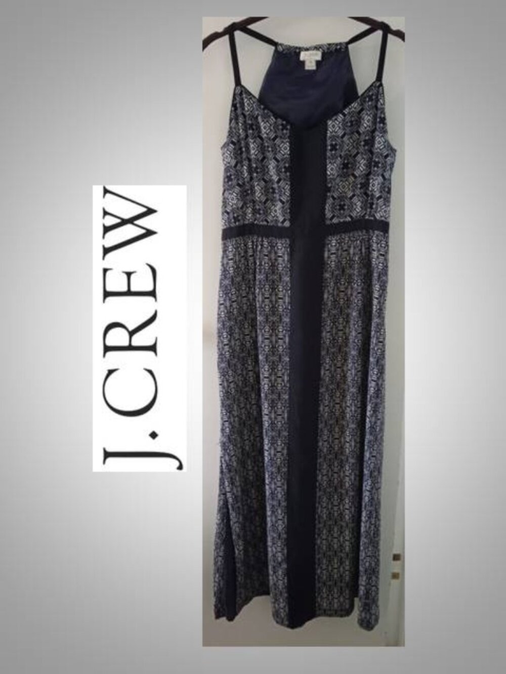 J. Crew dress size 8 blue / white long